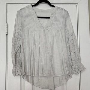 White Button-Up Women's Top